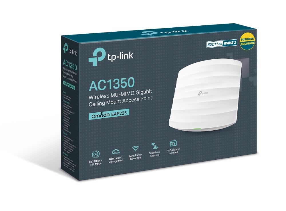 TP-LINK 802.3af|at PoE | 12.6W | 2.4GHz: 4dBi x 3 | 5GHz: 5dBi x 2 | 2.4GHz and 5GHz | FCC | RoHS (EAP225)