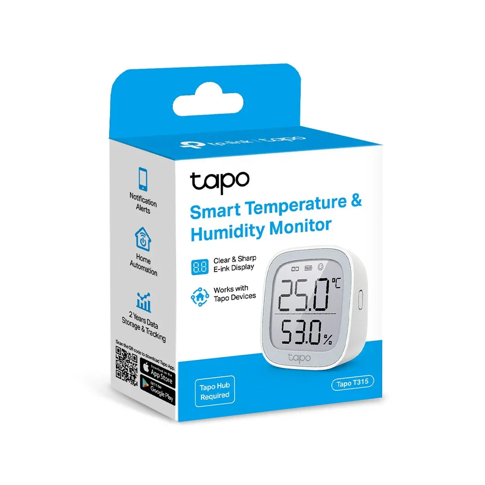 TP-LINK 868 | 922 MHz | ±0.3°C |±0.54°F | ±3%RH | 62 x 62 x 24.5 mm (TAPO T315)