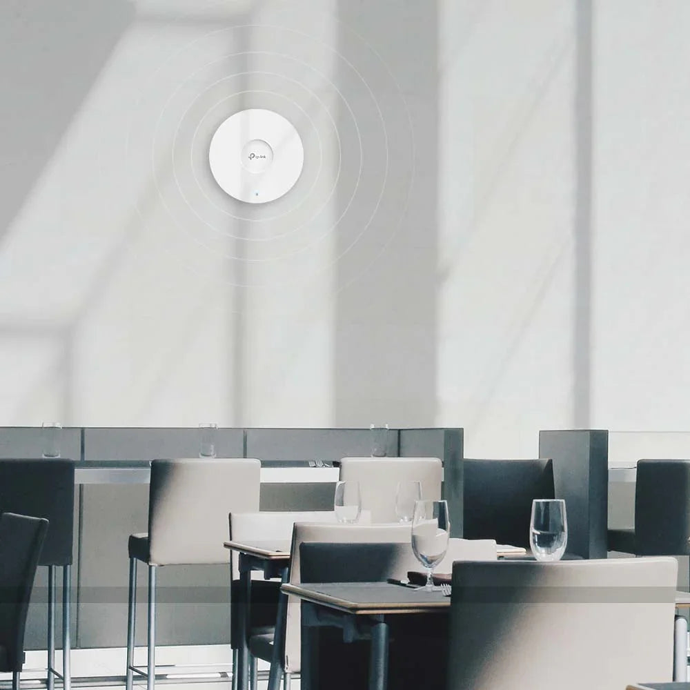 TP-LINK AX1800 Ceiling Mount Dual-Band Wi-Fi 6 Access Point | 1× Gigabit RJ45 Port | 574Mbps at 2.4 GHz + 1201 Mbps at 5 GHz (EAP613)