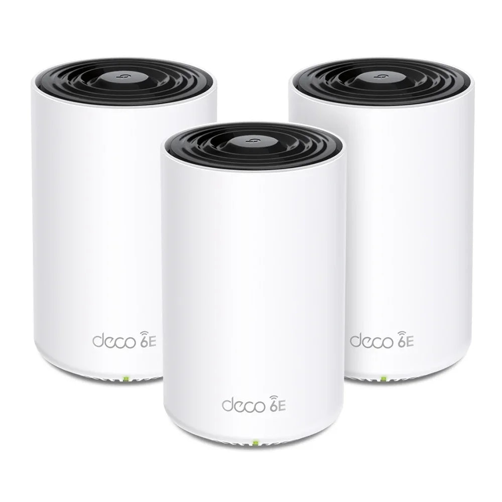 TP-LINK AXE5400 | Wi-Fi 6E | Tri-Band 6|5|2.4 GHz | 1.7 GHz Quad-Core CPU | 105 x 105 x 169 mm | 3-pack (DECO XE75 PRO(3-PACK))