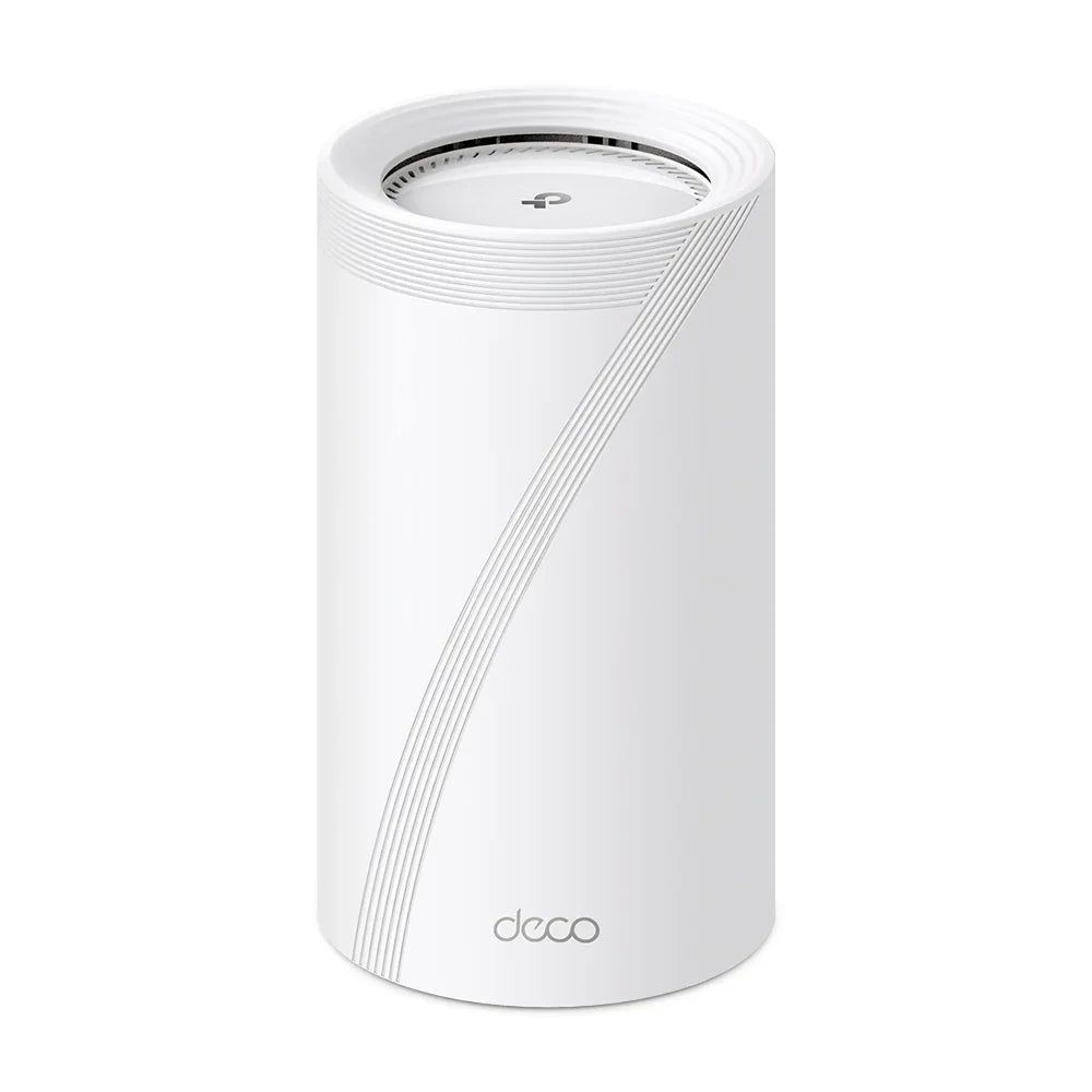 TP-LINK BE19000 | Tri-Band 2.4|5|6GHz | 4×4 MU-MIMO | 1x 10 Gbps | 1x 10 Gbps SFP+|RJ45 Combo | 2x 2.5 Gbps | USB 3.0 | 128x128x236 mm | 1-pack (DECO BE85(1-PACK))