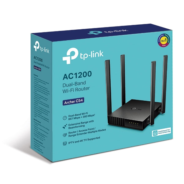 TP-LINK Dual-band | IEEE 802.11ac|n|a | 5 GHz: 867 Mbps | MU-MIMO (ARCHER C54)