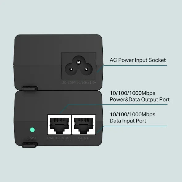 TP-LINK PoE+ Injector | Catx | 100m | 30w (TL-POE160S)