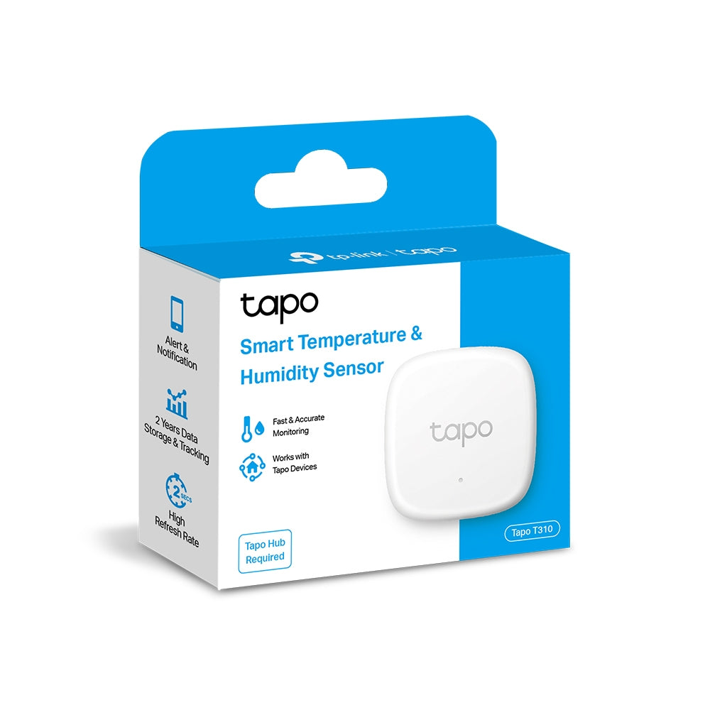 TP-LINK Tapo Smart Temperature & Humidity Monitor | 868 | 922 MHz | CR2450 | 46x46x12.3 mm (TAPO T310)