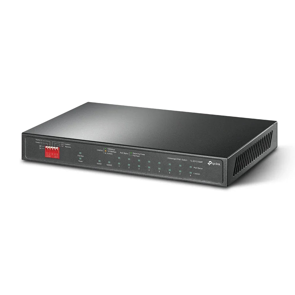 TP-LINK TL-SG1210MP network switch Unmanaged Gigabit Ethernet (10|100|1000) Power over Ethernet (PoE) Black (TL-SG1210MP)