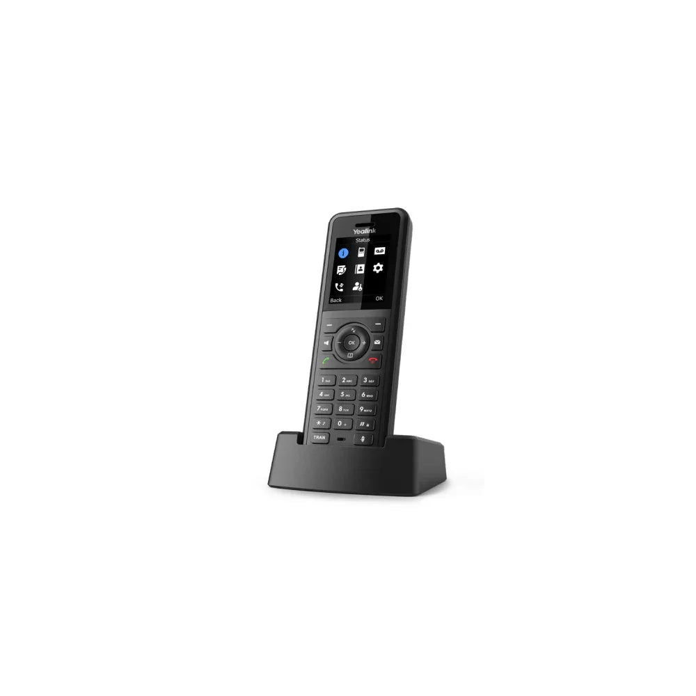 YEALINK 1880|1900 MHz (Europe) | 1920|1930 MHz (US) | 157 mm x 51 mm x 24 mm | 1460 mAh | Lithium-ion | 3.7 V | 5.4 WH | 183 g | Black (W57R)
