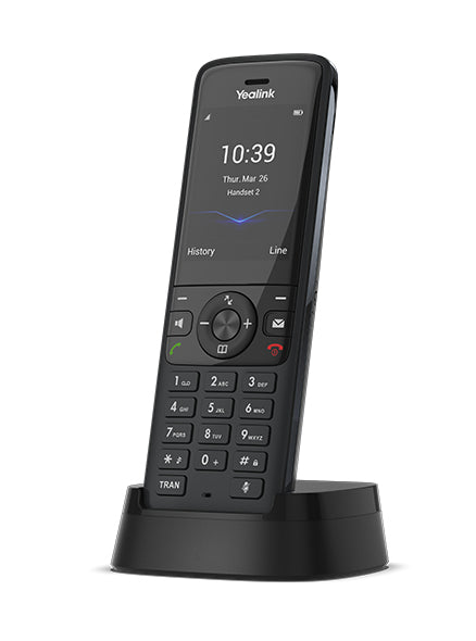 YEALINK 2.4'' | 240 x 320 TFT | Bluetooth 5.1 | 1010 mAh | Lithium-ion | talk time 21 h | standby time 166 h | 1880 | 1900 MHz (Europe) | 1920 | 1930 MHz (US) | black (W78H)