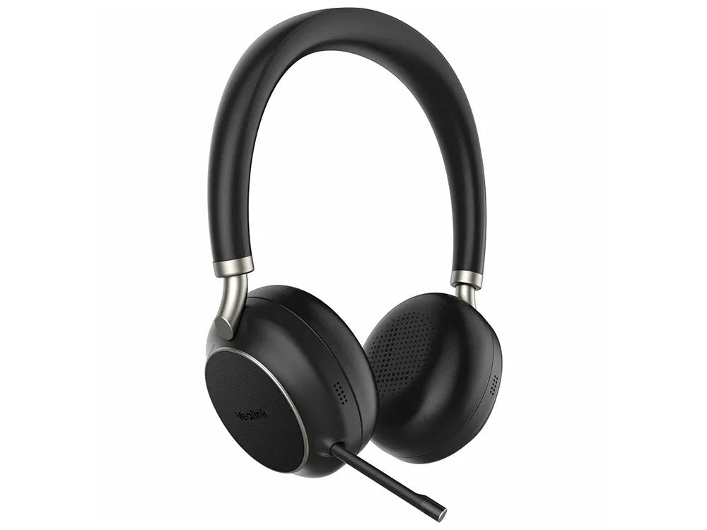 Yealink BH76P-BL-C-TEAMS, Bluetooth Wireless Stereo Headset, Black, ANC, USB-C, USB Cable Charging only, Rectractable Microphone, 35 Hours battery life