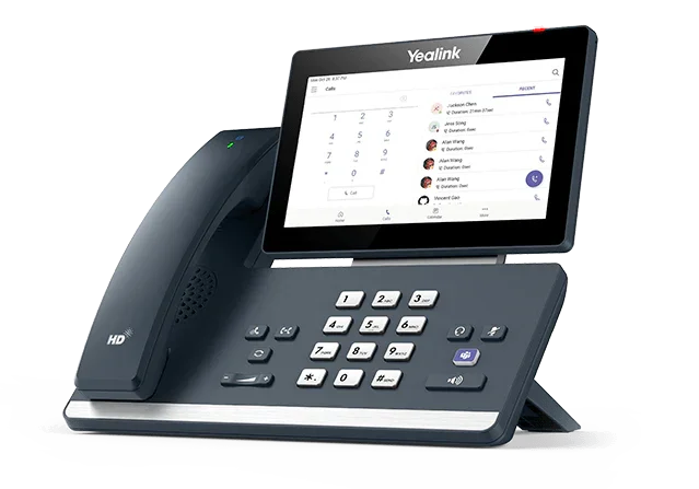 Yealink MP58 Microsoft Teams Android 9.0 Phone, 7' Colour Touch Screen, HD Audio, Dual Gig Ports, Built in Bluetooth and WiFi, Wireless Handset