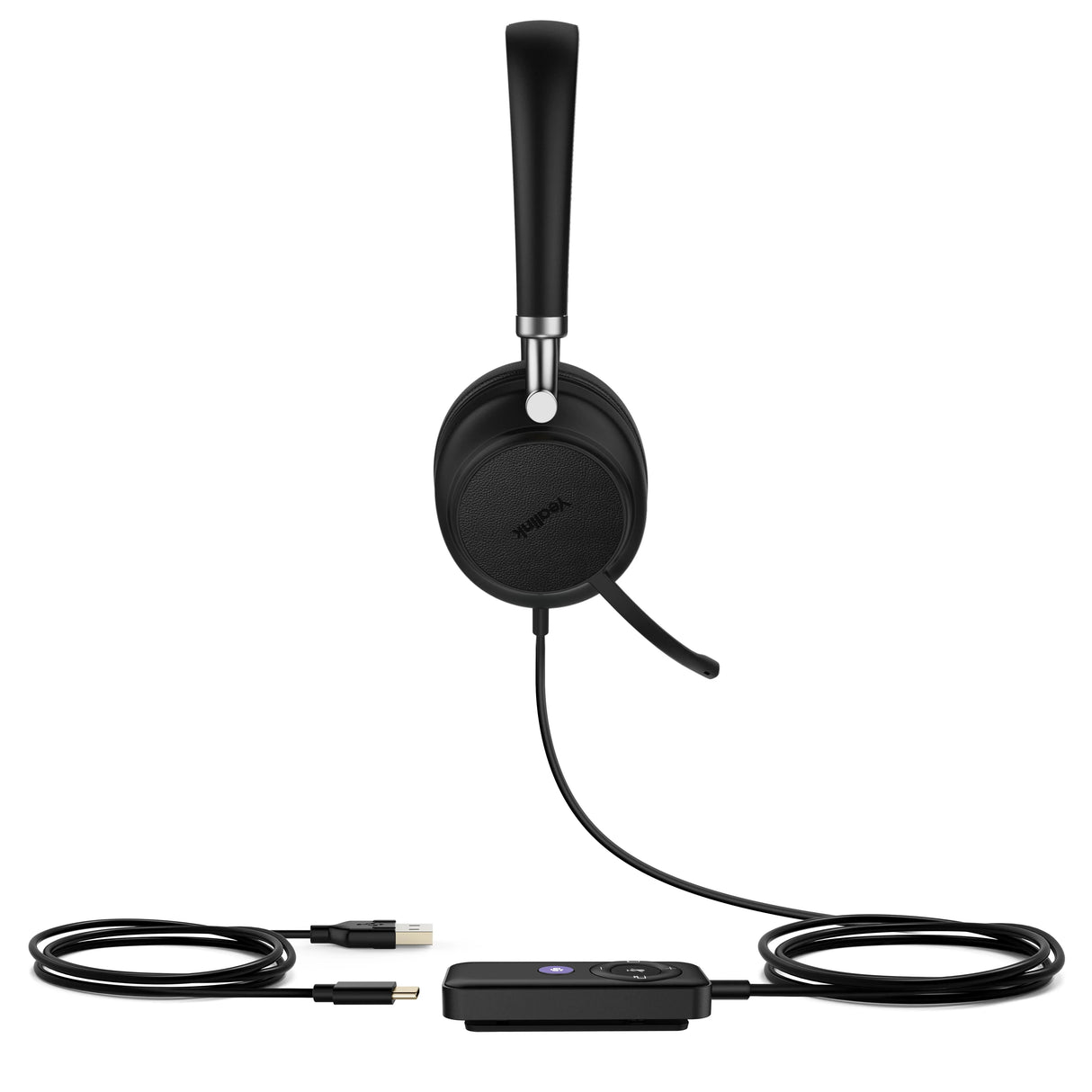 YEALINK UH38 Dual UC | 20 Hz-20 kHz | 10 mW | 115±3 dB SPL | 32 Ω | UD ECM Mic | USB | Bluetooth 5.1 | 180 g (UH38-DUAL-UC)