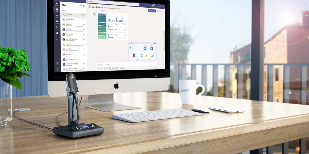 YEALINK (WH63-P-Teams) Microsoft Teams DECT Convertible Wireless Portable Headset (WH63-P-TEAMS)