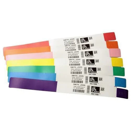 ZEBRA Z-BAND FUN – Yellow Self-Adhesive Thermal Label Wristbands