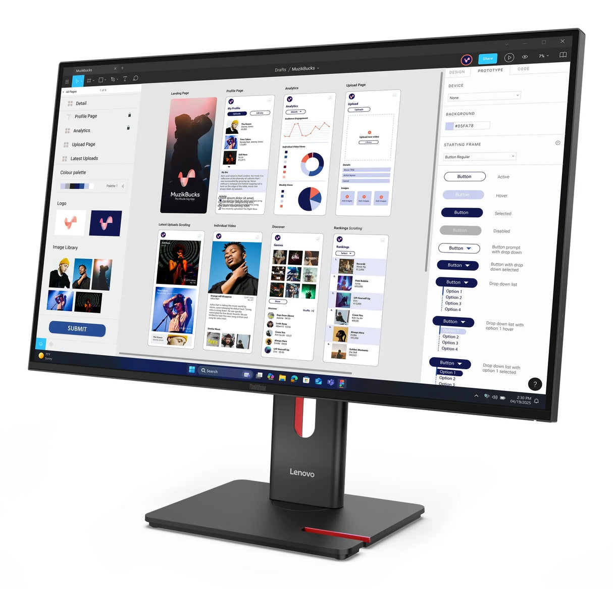 Lenovo T32UD-40 Monitor – 31.5" / 4K UHD / IPS / 60Hz – Business Monitor