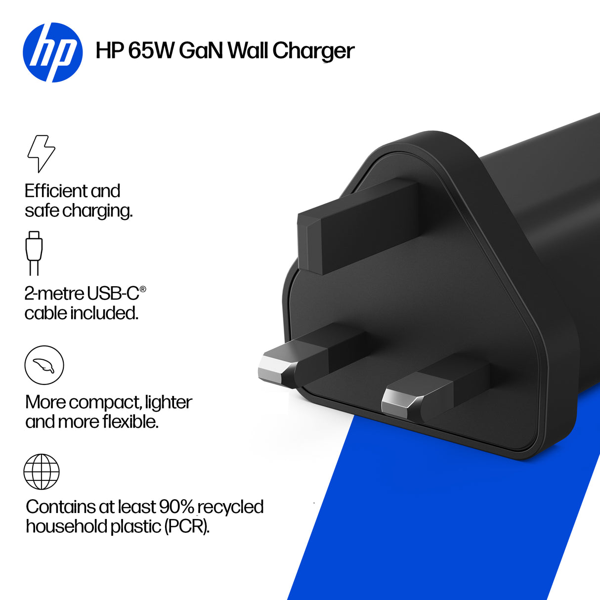 HP C90CKUT – 65W / USB-C / GaN – Wall Charger
