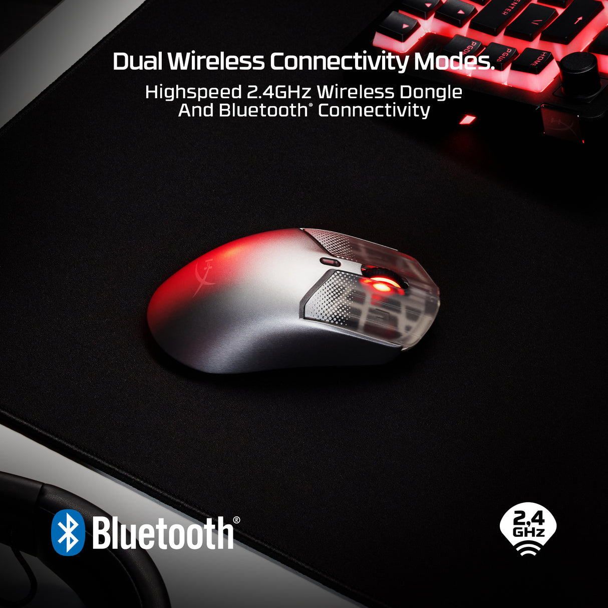 HP PULSEFIRE HASTE 2 S – Wireless (Bluetooth + 2.4GHz) / 26000 DPI / Lightweight – Gaming Mouse