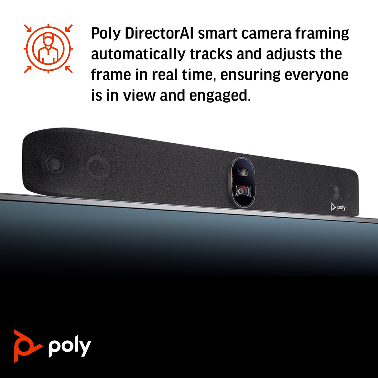 POLY Studio X70 All-In-One TC10 Controller Kit Group Video Conferencing System (8")