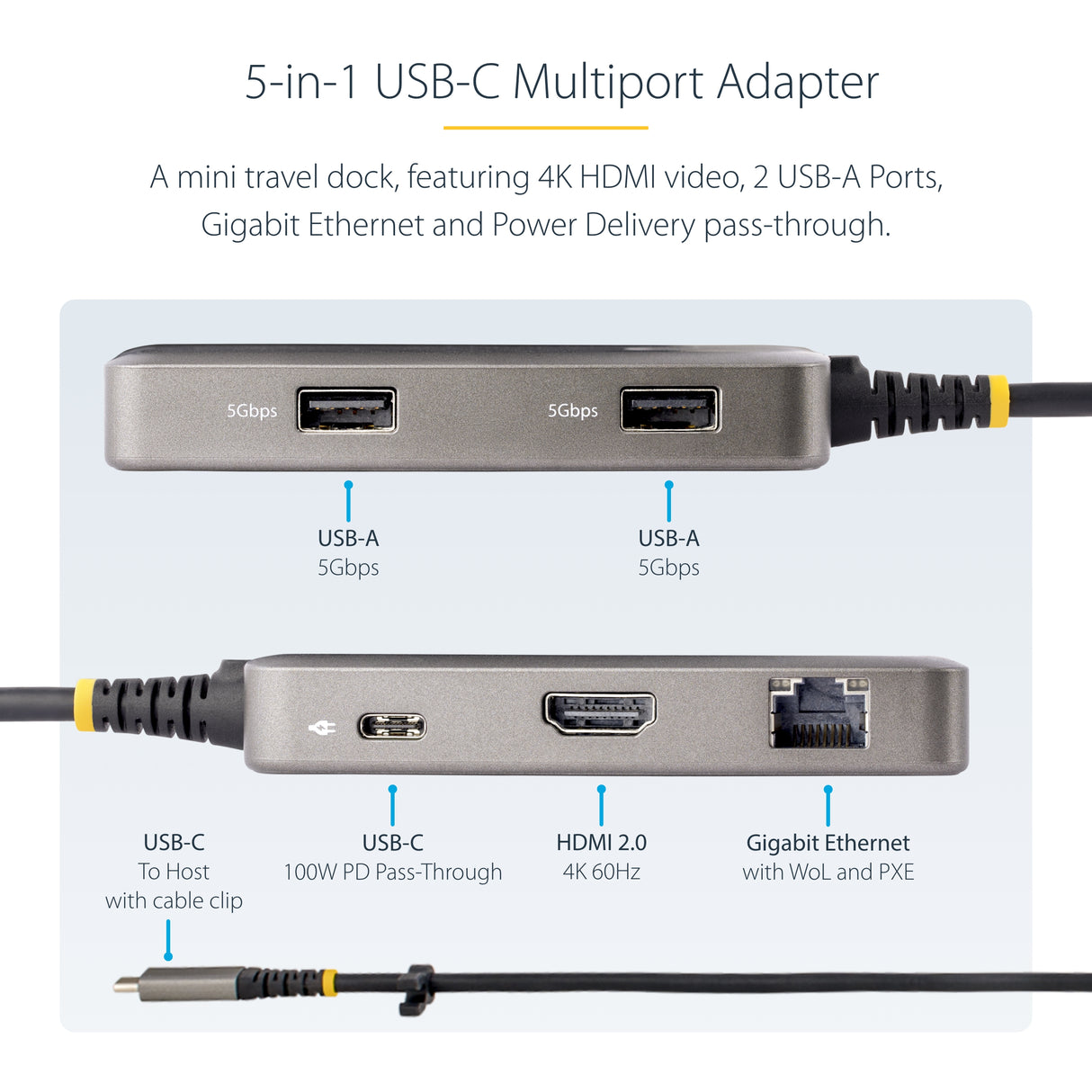 STARTECH USB-C 2-Port Mini Dock