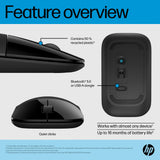 HP Z3700 – Wireless (Bluetooth + 2.4GHz) / 1200 DPI / Lightweight – Travel Wireless Mouse