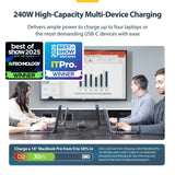 STARTECH.COM 424DAU-USB-C-CHARGER – 240W / 4-Port / GaN – USB-C Charger