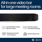 POLY Studio X72 All-In-One TC10 Controller Kit Video Collaboration Bar
