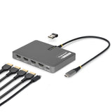 STARTECH QUAD-USB-HDMI-ADAPT – USB-C / 140W PD / 4x HDMI / USB-A – Docking Station