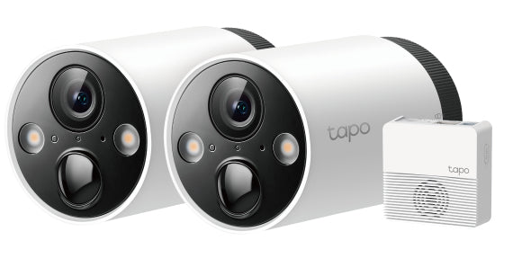TP-LINK 2K QHD (2560 × 1440 px) | 1|3“ | 113° | 850 nm IR LED | IEEE 802.11b|g|n | 2.4 GHz | 110.6 x 64.2 x 64.2mm | 2-Camera System (TAPO C420S2)