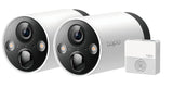 TP-LINK 2K QHD (2560 × 1440 px) | 1|3“ | 113° | 850 nm IR LED | IEEE 802.11b|g|n | 2.4 GHz | 110.6 x 64.2 x 64.2mm | 2-Camera System (TAPO C420S2)