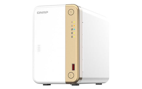 QNAP Intel Celeron N4505 | Intel UHD Graphics | 4GB RAM | 4GB Flash | 2 x 3.5" SATA 6Gb|s | 2 x M.2 2280 | 1.55 kg (TS-262-4G)