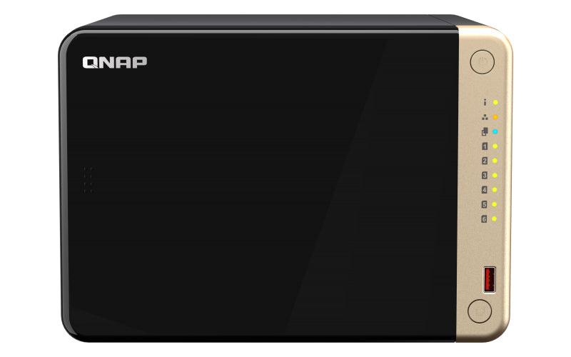 QNAP 6 x 3.5" | Intel Celeron N5105|N5095 | 8 GB SODIMM DDR4 | 4GB Flash | 120 W | 100-240V | 2.9 kg (TS-664-8G)