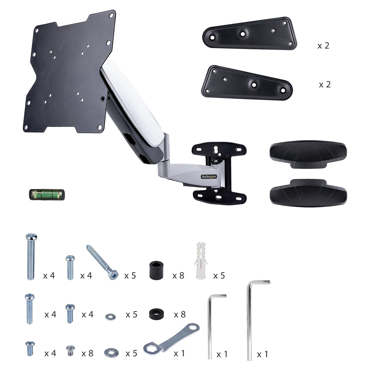 STARTECH VESA TV Wall Mount | Adjustable Full Motion Mount For 23"-55" Displays | Slim Wall Mount TV Bracket Supports 66lb (30kg) | Extendable|Tilting|Swivel Monitor Wall Mount (FHA-TV-WALL-MOUNT) (FHA-TV-WALL-MOUNT)