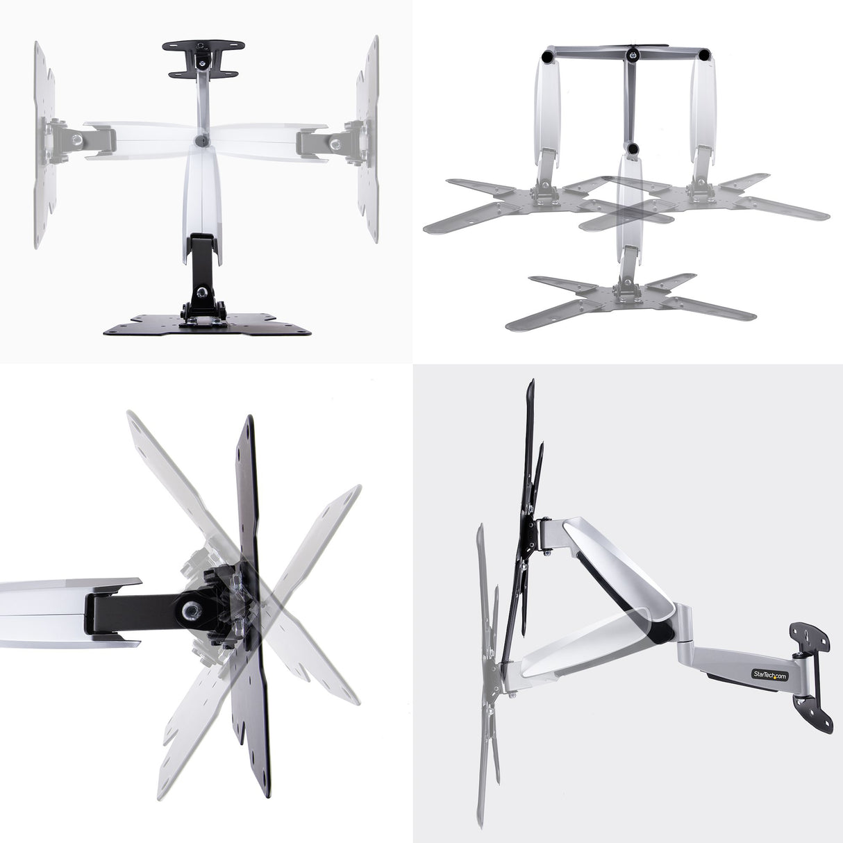 STARTECH VESA TV Wall Mount | Adjustable Full Motion Mount For 23"-55" Displays | Slim Wall Mount TV Bracket Supports 66lb (30kg) | Extendable|Tilting|Swivel Monitor Wall Mount (FHA-TV-WALL-MOUNT) (FHA-TV-WALL-MOUNT)