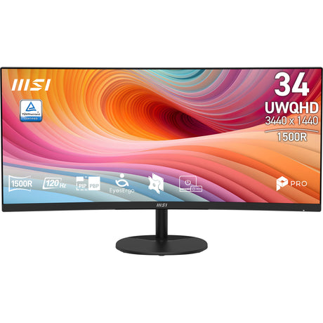 MSI PRO MP341CQ E12 Monitor – 34" / WUQHD / VA / 120Hz – Business Monitor