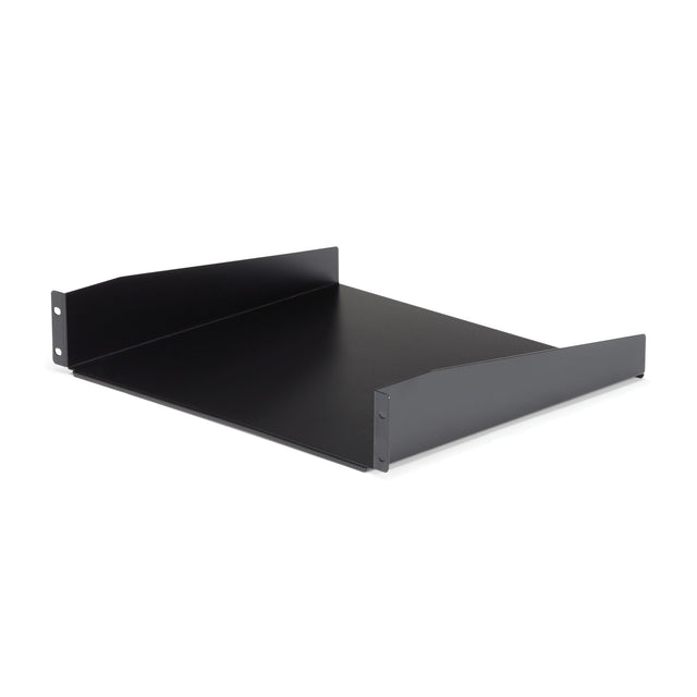 STARTECH 2U Server Rack Shelf - Universal Rack Mount Cantilever Shelf for 19" Network Equipment Rack & Cabinet - Heavy Duty Steel | Weight Capacity 44lb|20kg - 16" Deep Tray | Black (CABSHELF) (CABSHELF)