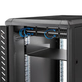 STARTECH 2U Server Rack Shelf - Universal Rack Mount Cantilever Shelf for 19" Network Equipment Rack & Cabinet - Heavy Duty Steel | Weight Capacity 44lb|20kg - 16" Deep Tray | Black (CABSHELF) (CABSHELF)
