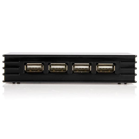 STARTECH 4 Port Compact Black USB 2.0 Hub - 4-Port USB Hub - Portable USB 2.0 Hub - Includes Optional Power Adapter (ST4202USB)