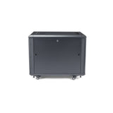 STARTECH 4-Post 12U Server Rack Cabinet | 19" Data Rack Cabinet for IT | Network Equipment | with Adjustable Mounting Rails (RK1236BKF)