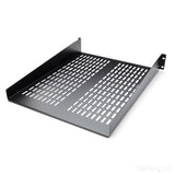 STARTECH 2U Server Rack Shelf - Universal Vented Rack Mount Cantilever Tray for 19" Network Equipment Rack & Cabinet - Heavy Duty Steel - Weight Capacity 50lb|23kg - 22" Deep Shelf (CABSHELF22V) (CABSHELF22V)