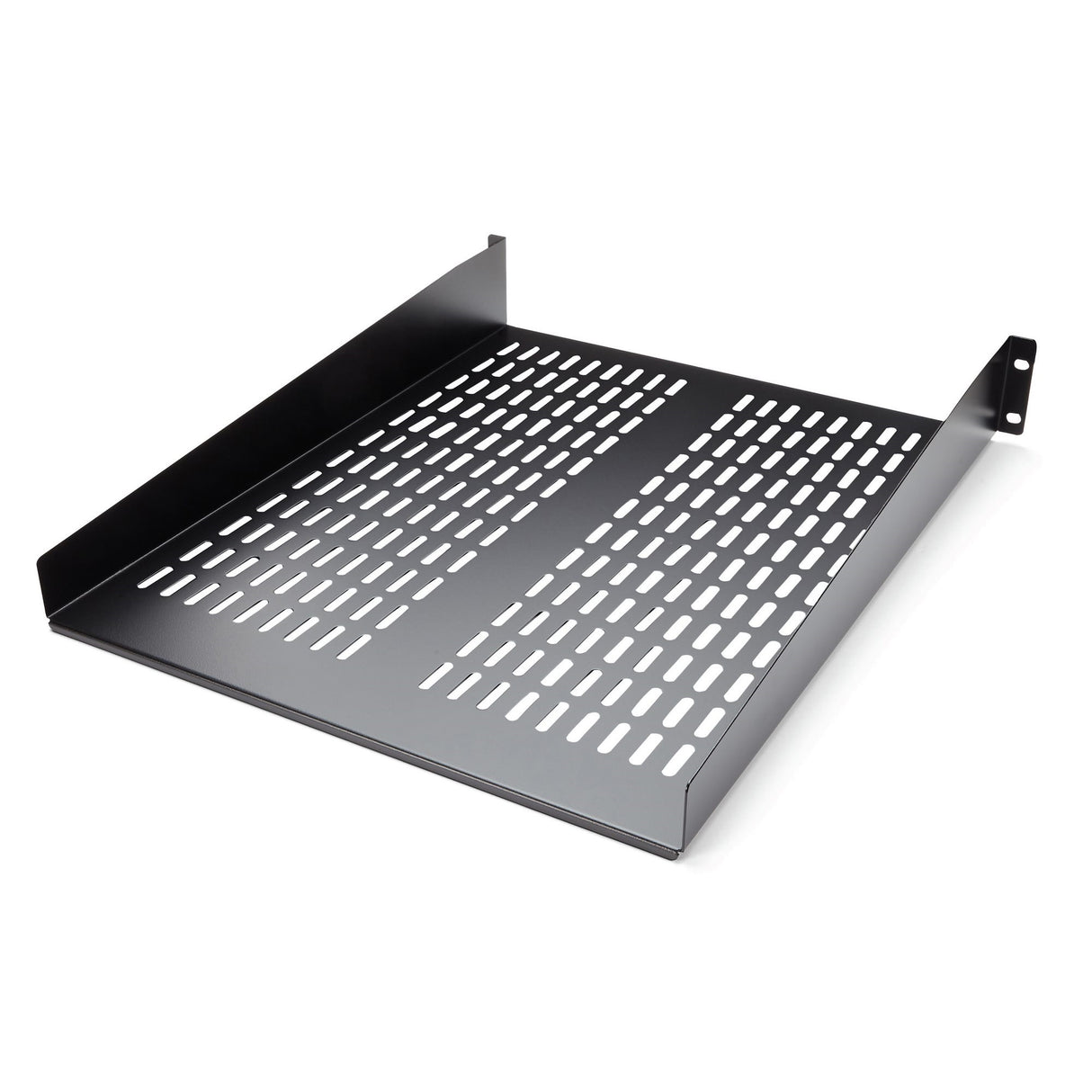 STARTECH 2U Server Rack Shelf - Universal Vented Rack Mount Cantilever Tray for 19" Network Equipment Rack & Cabinet - Heavy Duty Steel - Weight Capacity 50lb|23kg - 22" Deep Shelf (CABSHELF22V) (CABSHELF22V)
