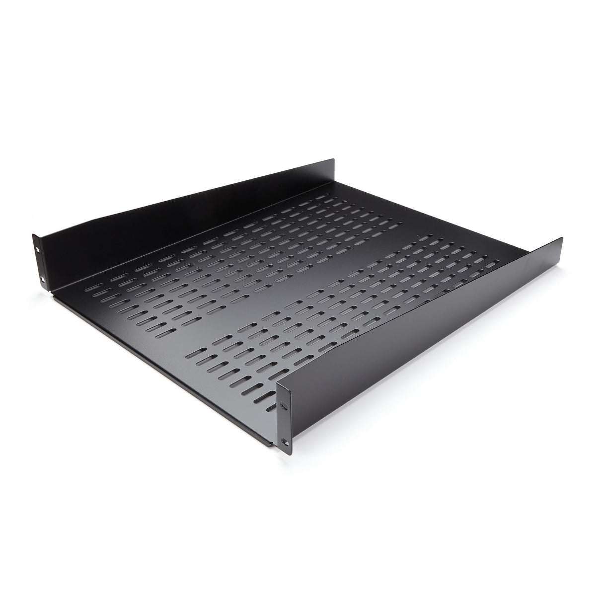STARTECH 2U Server Rack Shelf - Universal Vented Rack Mount Cantilever Tray for 19" Network Equipment Rack & Cabinet - Heavy Duty Steel - Weight Capacity 50lb|23kg - 22" Deep Shelf (CABSHELF22V) (CABSHELF22V)