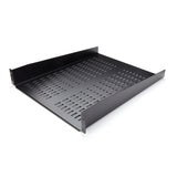 STARTECH 2U Server Rack Shelf - Universal Vented Rack Mount Cantilever Tray for 19" Network Equipment Rack & Cabinet - Heavy Duty Steel - Weight Capacity 50lb|23kg - 22" Deep Shelf (CABSHELF22V) (CABSHELF22V)