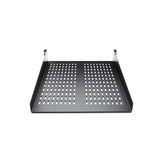 STARTECH 2U Server Rack Shelf - Universal Vented Rack Mount Cantilever Tray for 19" Network Equipment Rack & Cabinet - Heavy Duty Steel - Weight Capacity 50lb|23kg - 22" Deep Shelf (CABSHELF22V) (CABSHELF22V)