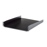 STARTECH 2U Server Rack Shelf - Universal Rack Mount Cantilever Shelf for 19" Network Equipment Rack & Cabinet - Heavy Duty Steel | Weight Capacity 50lb|23kg - 22" Deep Tray | Black (CABSHELF22) (CABSHELF22)