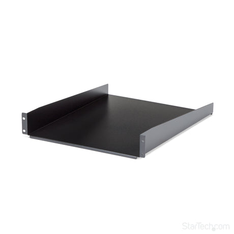 STARTECH 2U Server Rack Shelf - Universal Rack Mount Cantilever Shelf for 19" Network Equipment Rack & Cabinet - Heavy Duty Steel | Weight Capacity 50lb|23kg - 22" Deep Tray | Black (CABSHELF22) (CABSHELF22)