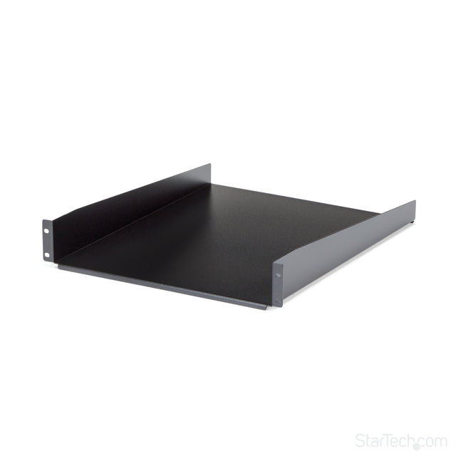 STARTECH 2U Server Rack Shelf - Universal Rack Mount Cantilever Shelf for 19" Network Equipment Rack & Cabinet - Heavy Duty Steel | Weight Capacity 50lb|23kg - 22" Deep Tray | Black (CABSHELF22) (CABSHELF22)