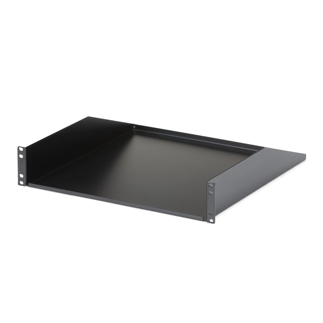 STARTECH 2U Server Rack Shelf - Universal Rack Mount Cantilever Shelf for 19" Network Equipment Rack & Cabinet - Heavy Duty Steel | Weight Capacity 125lb|56kg - 18" Deep Tray | Black (CABSHELFHD) (CABSHELFHD)