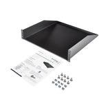 STARTECH 2U Server Rack Shelf - Universal Rack Mount Cantilever Shelf for 19" Network Equipment Rack & Cabinet - Heavy Duty Steel | Weight Capacity 125lb|56kg - 18" Deep Tray | Black (CABSHELFHD) (CABSHELFHD)