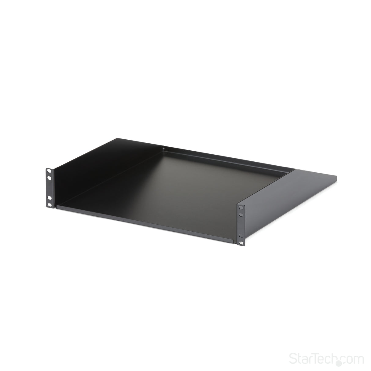 STARTECH 2U Server Rack Shelf - Universal Rack Mount Cantilever Shelf for 19" Network Equipment Rack & Cabinet - Heavy Duty Steel | Weight Capacity 125lb|56kg - 18" Deep Tray | Black (CABSHELFHD) (CABSHELFHD)