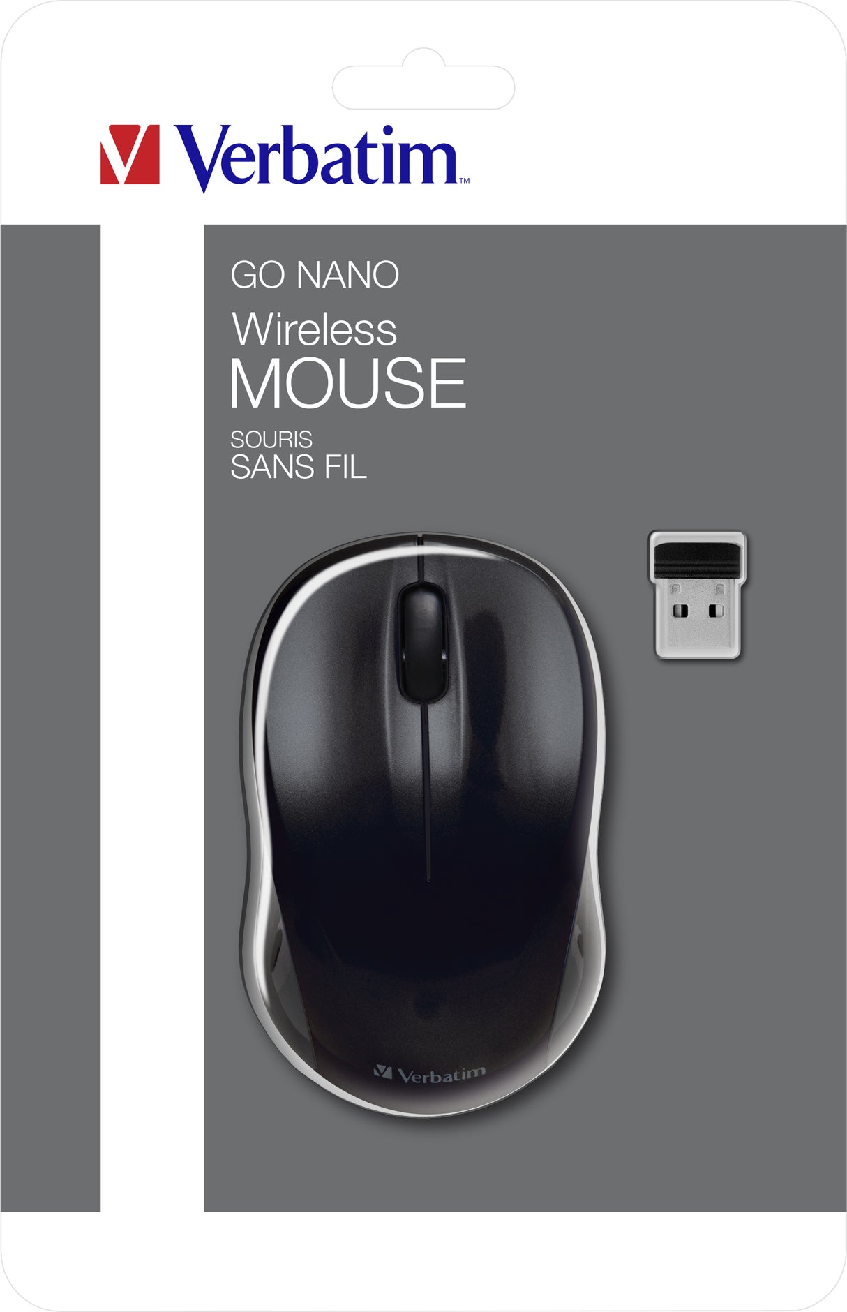 VERBATIM GO NANO – Wireless 2.4GHz / 1600 DPI / Compact – Office Wireless Mouse