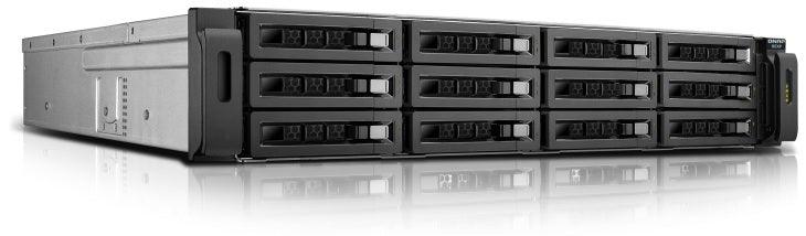 QNAP 2 x SAS 6 Gbps | 12 x 2.5"|3.5" SAS|SATA 6 Gbps | COM | 44.1 dB | 600 W | 14800 g | Black | 2U (REXP-1200U-RP)