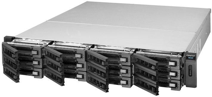 QNAP 2 x SAS 6 Gbps | 12 x 2.5"|3.5" SAS|SATA 6 Gbps | COM | 44.1 dB | 600 W | 14800 g | Black | 2U (REXP-1200U-RP)